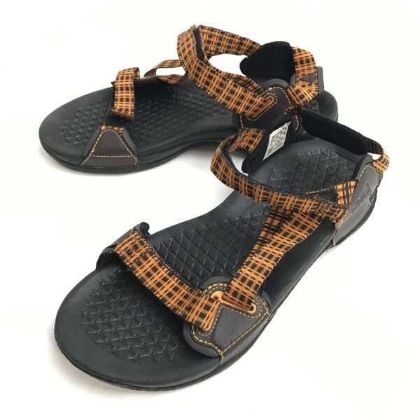 adidas/アディダス★サンダル【size:24.5/black×orange/黒×オレンジ】メンズ/Shoes/trainers◆Q-650拍卖