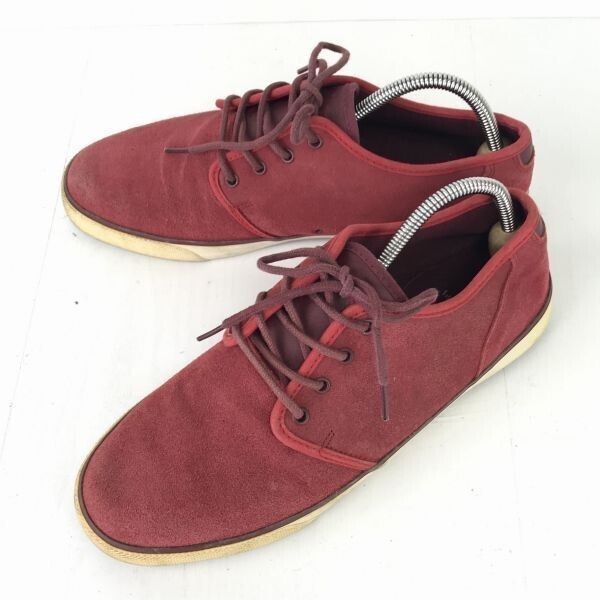 DC SHOES★STUDIO SD/本革/スエードレザーローカットスニーカー【28.0/赤】ディーシーシューズ◆C-165拍卖