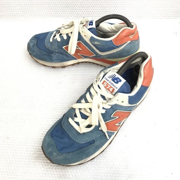 new balance/ニューバランス★574/ローカットスニーカー【26.0/blue/青】スエード/sneakers/Shoes/trainers◆TC-068拍卖