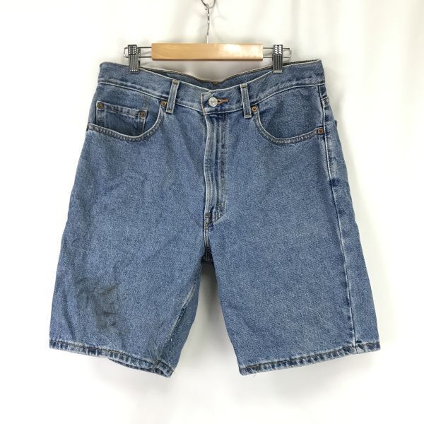 00s/ Levi's/リーバイス★505/デニムハーフ/ショートパンツ【W33/股下23cm/青/blue】ズボン/Pants/Trouser◆TBH992拍卖