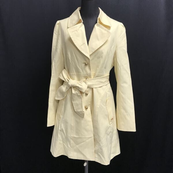 ウィルセレクション/WILLSELECTION★トレンチコート【1/レディースS/クリームイエロー】ウエストリボン/Coats◆TBH353拍卖
