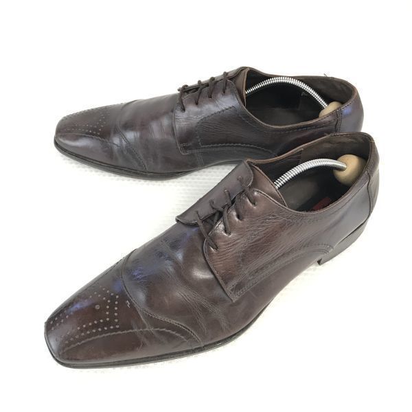 3万ドイツ製★ロイド/Lloyd★本革/キャップトゥシューズ【43/9/27.5/茶/BROWN】外羽根式/ドレスシューズ/ビジネス◆A-28拍卖