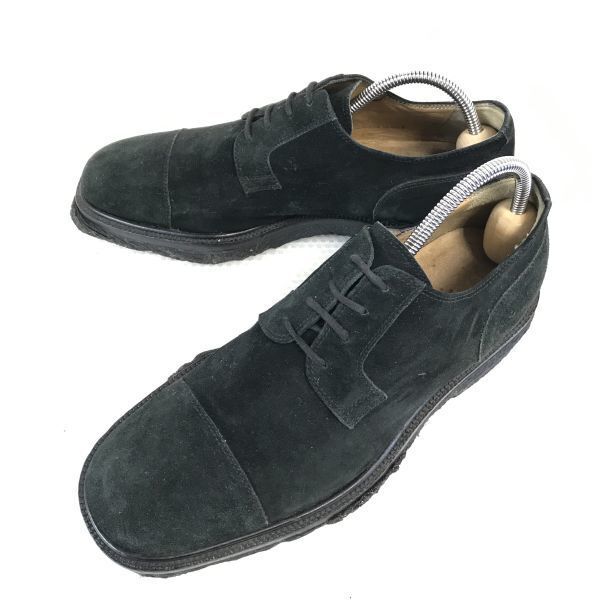 イタリア製★LARIO ラリオ★クレープソール/スエード本革/プレーントゥ/デザートブーツ【7/25.5-26.0/黒/BLACK】dress shoes◆A-100拍卖
