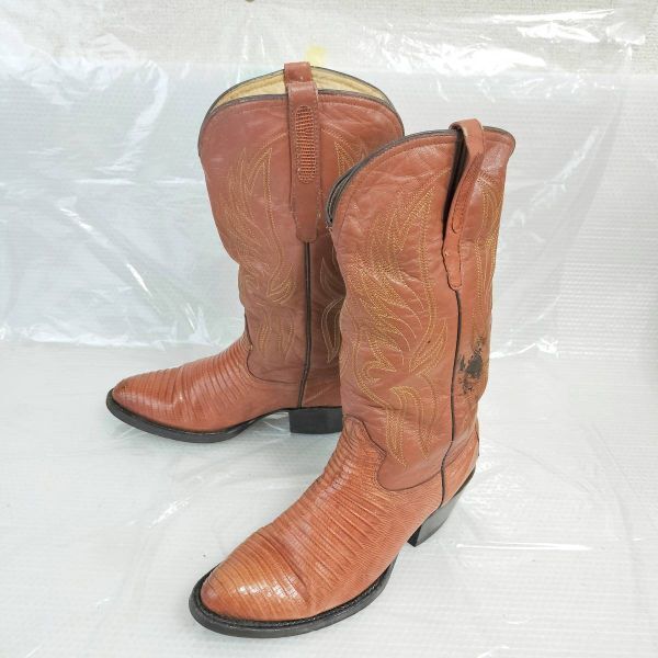 80s-90sビンテージ★CORRAL BOOTS★リザード/本革ウエスタン/ペコスブーツ【6.5M Mens size -24.5程度】グッドイヤー製法/Vintage◆WB47-6拍卖