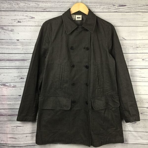 ダナキャラン/DKNY★春秋ショート丈コート【メンズS/黒】アウター/ジャケット/ブルゾン/上着/トレンチ/ピーコート◆TBA69-B3拍卖