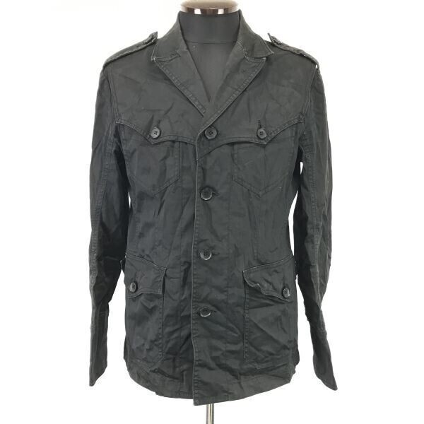 HIDEAWAYS NICOLE/ニコル★ミリタリーブルゾン/ジャケット【48/メンズM-L/black/黒】コットン/Coat/Jacket/Jumper◆TBH795拍卖