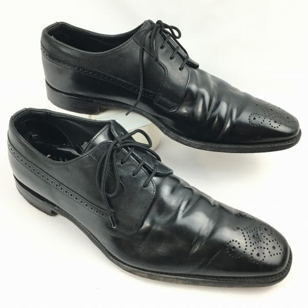 80s-90s ジョセフチーニー Vintage/イングランド製【size9 27.5程度】プレーントゥ〈黒〉 Vintage/men's 菅NO.WZH-46拍卖