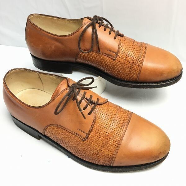 80s-90s?Vintage  VASS ヴァーシュ【size42 26.5】キャップトゥシューズ ストレートチップ〈茶〉メンズ 菅NO.WZC-190拍卖