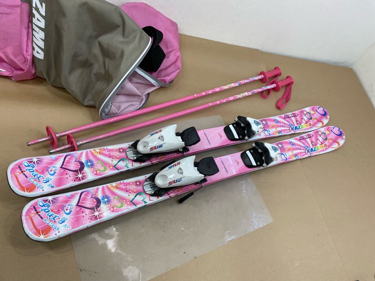 KAZAMA カザマ スキー板 ジュニア 子供用 106cm拍卖