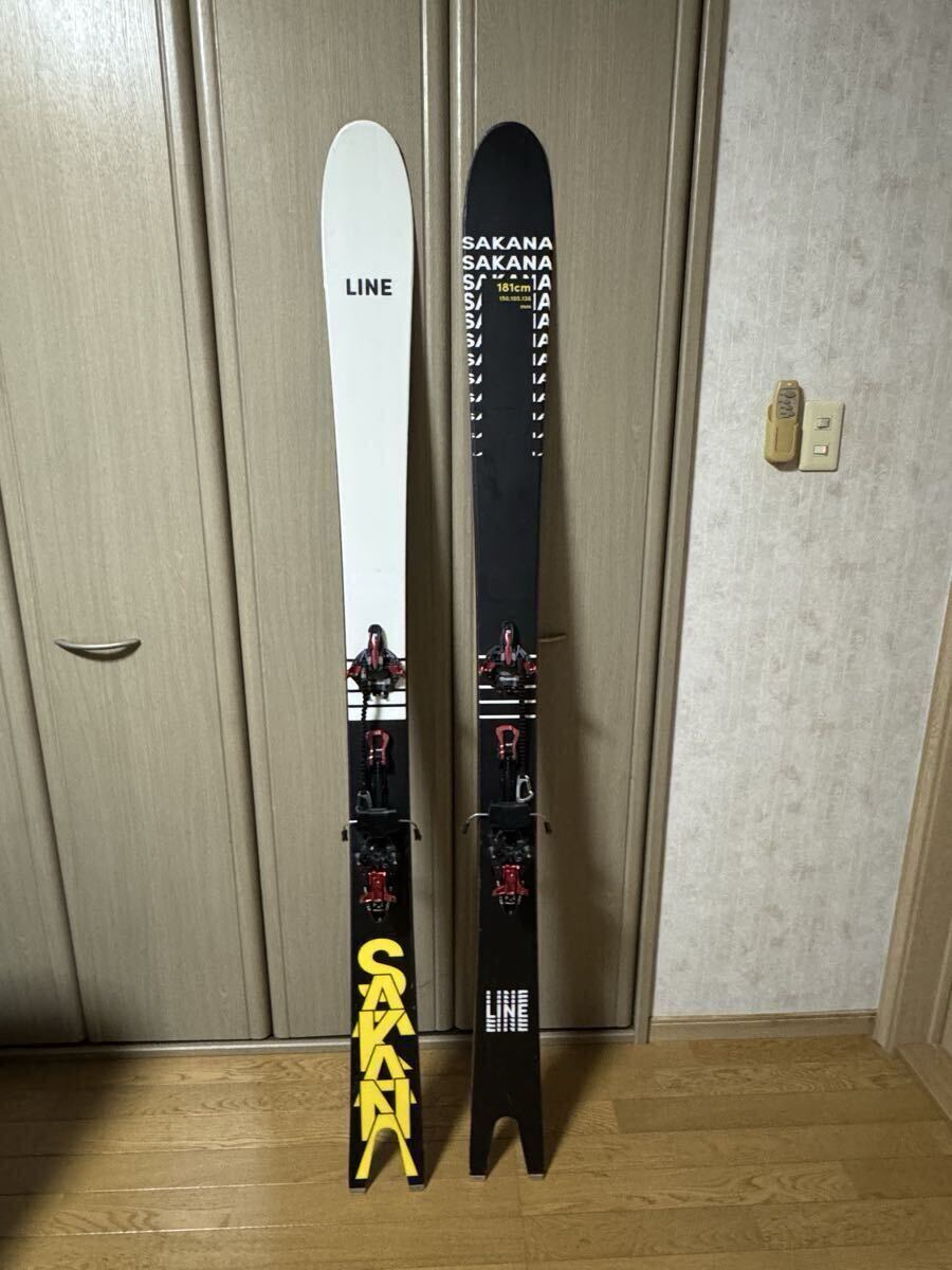 LINE SAKANA 181cm ライン サカナ 旧モデル ビンディング付 MARKER KINGPIN13 マーカー キングピン 中古 程度良好拍卖