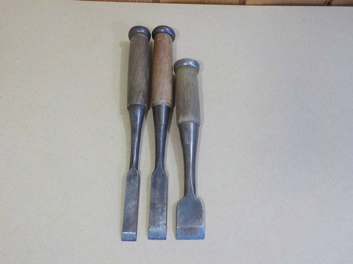 d671★鑿3個まとめて のみ 約12 15 24mm拍卖