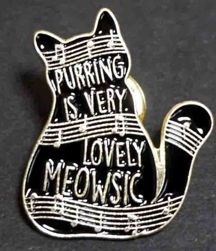 《US音楽楽譜猫》■新品■■ 『音楽 猫 楽譜 』■ 『music cat』ねこ好き キャット■ピンバッジ バッチ■おしゃれ ファッション拍卖