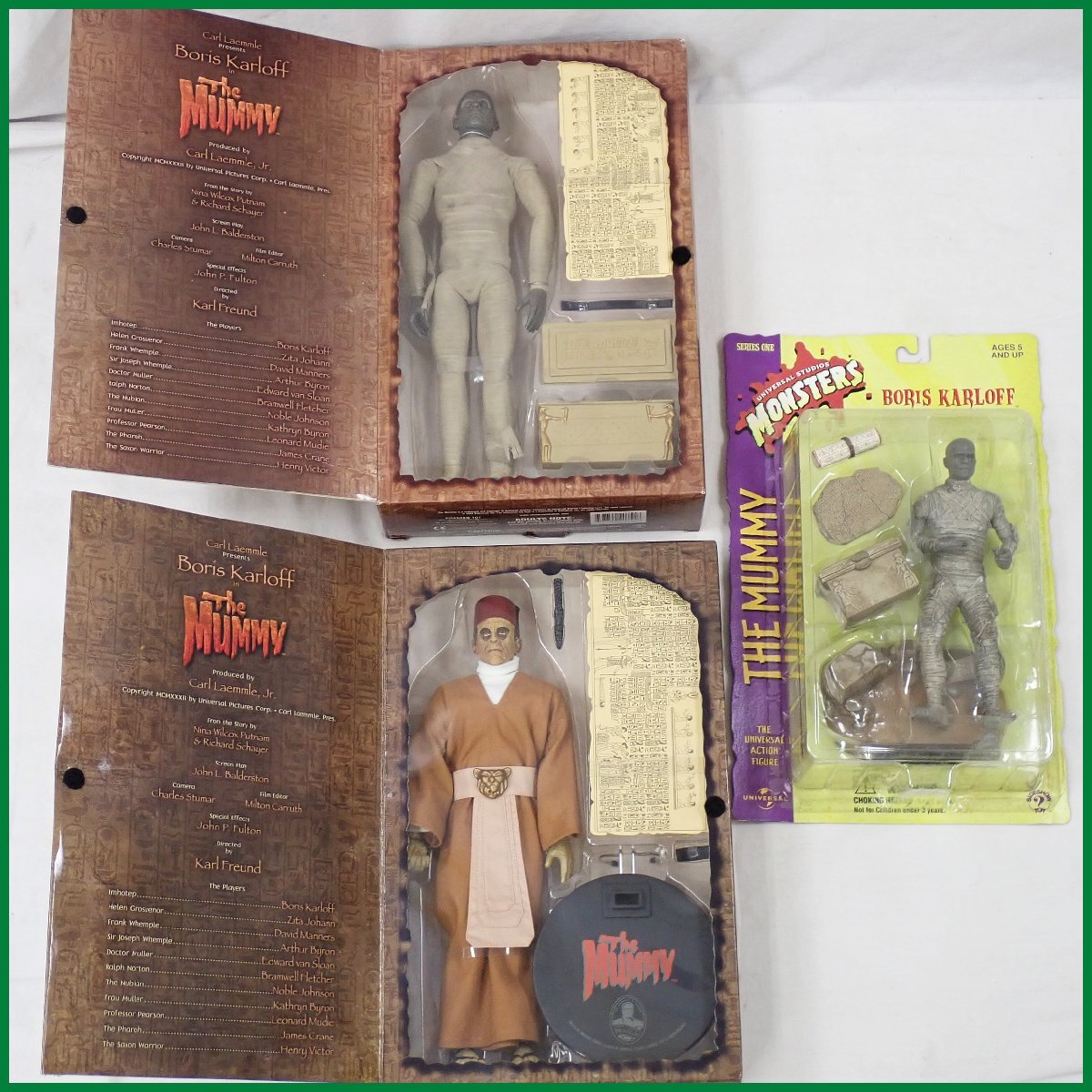 ★未開封 SIDESHOW/サイドショウ ミイラ再生 イムホテップ/ボリス・カーロフ フィギュア 3体セット/アーデス・ベイ/ミイラ男&1168900680拍卖