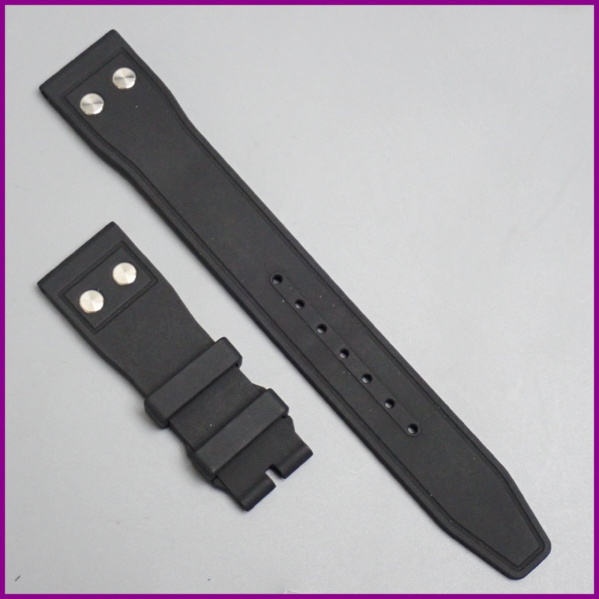 ★1円 未使用 IWC 純正 腕時計用 ラバーベルト 21mm/ブラック/バンド/ストラップ&0010200401拍卖