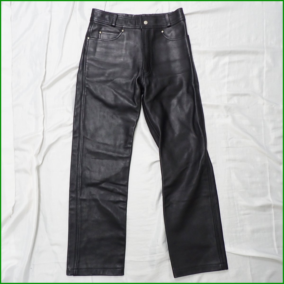 ★1円 Harley-Davidson/ハーレーダビッドソン レザーパンツ 32/メンズM相当/ブラック/バイクウェア&2175000018拍卖