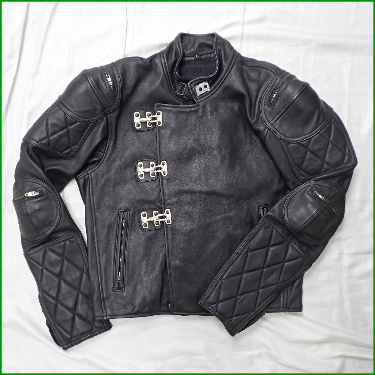 ★KADOYA/カドヤ ステルス ライダースジャケット メンズL/ブラック/レザー/バイクウェア/若干難あり&2175000015拍卖