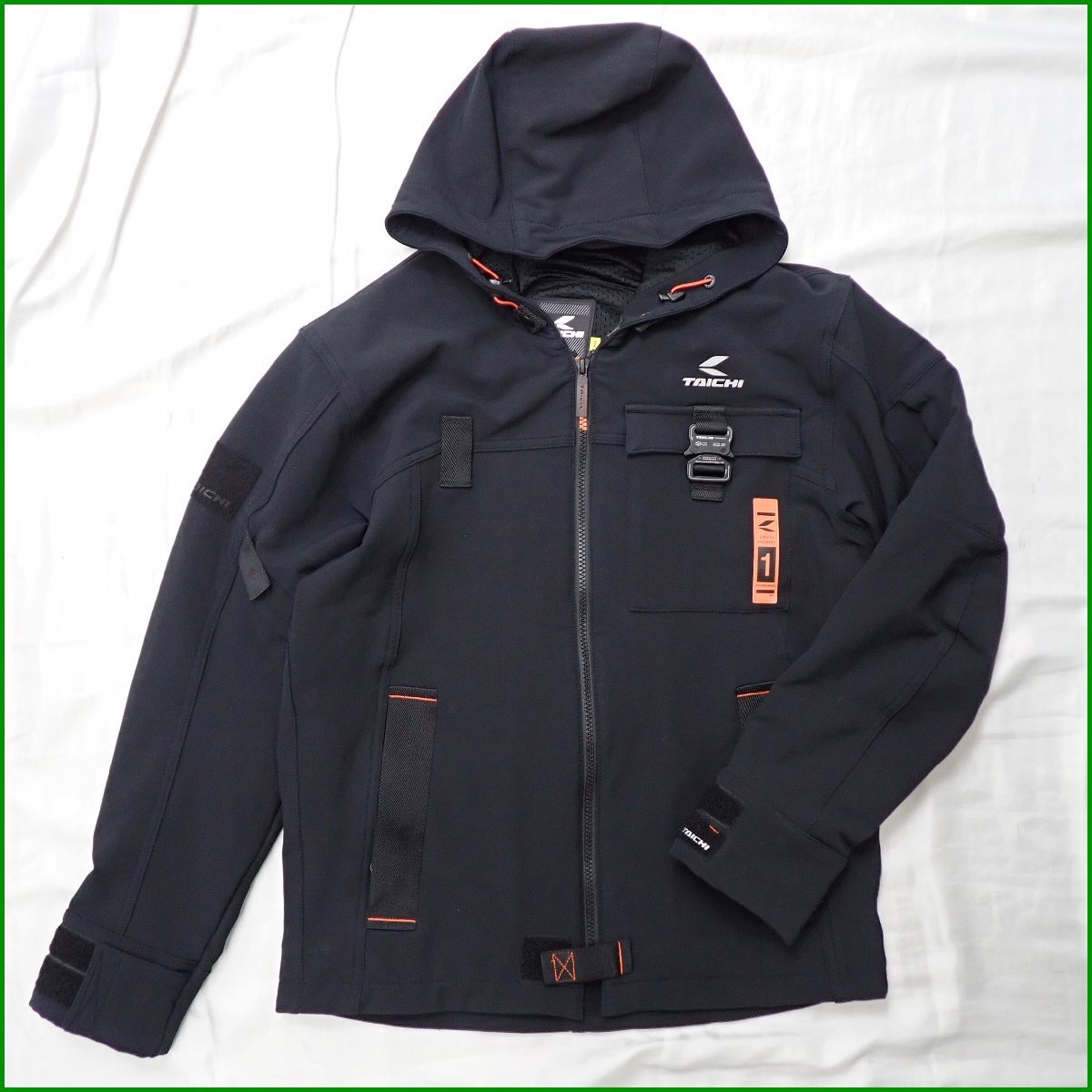 ★1円 TAICHI/タイチ クイックドライパーカ メンズS/ブラック/RSJ335/ジャケット/バイクウェア&2175000007拍卖