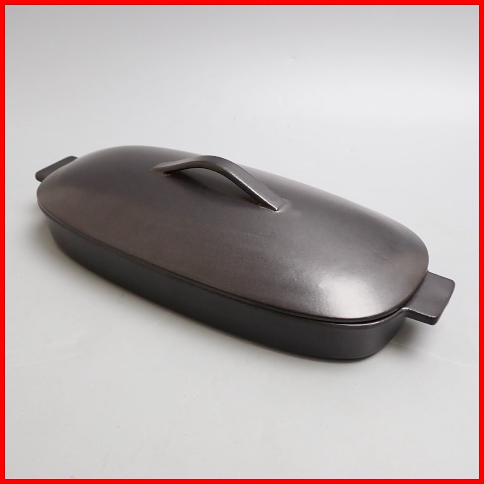 ★未使用 中川政七商店 うつわになる波佐見焼のレンジ焼き皿/陶磁器/ダークグレー/蓋付き/食器/調理器具&1140501011拍卖