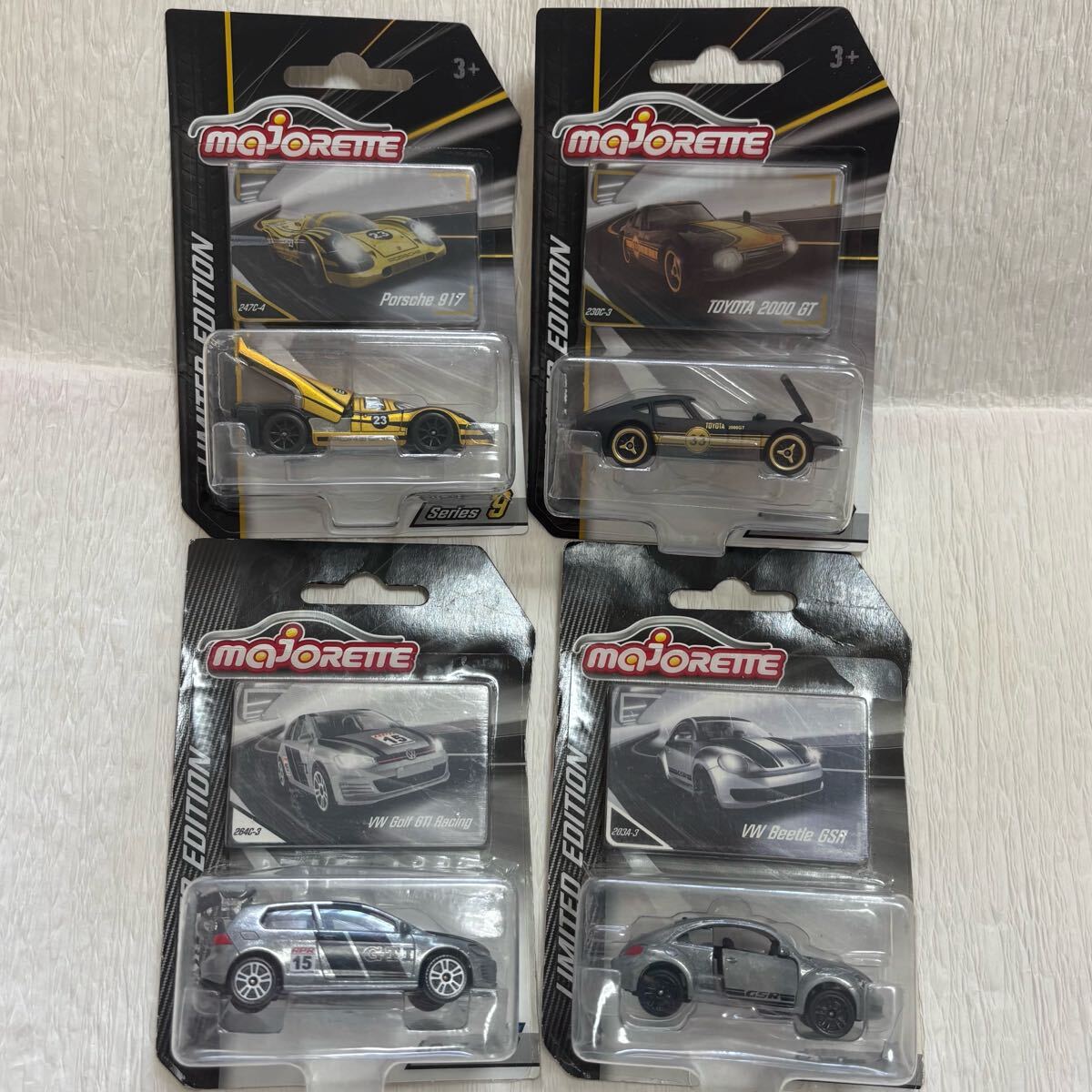 匿名配送料無料 海外版 Majorette Limited Edition 4種セット ポルシェ VW ワーゲン トヨタ ゴールド シルバーマジョレット ミニカー レア拍卖