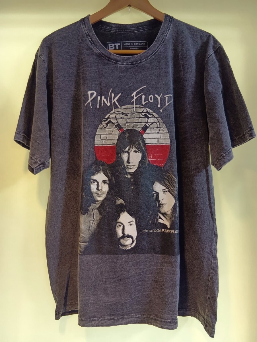 ピンクフロイド ヴィンテージ バンド ロック プログレッシブ・ロックバンド サイケデリック Tシャツ ピグメント 古着加工 新品拍卖