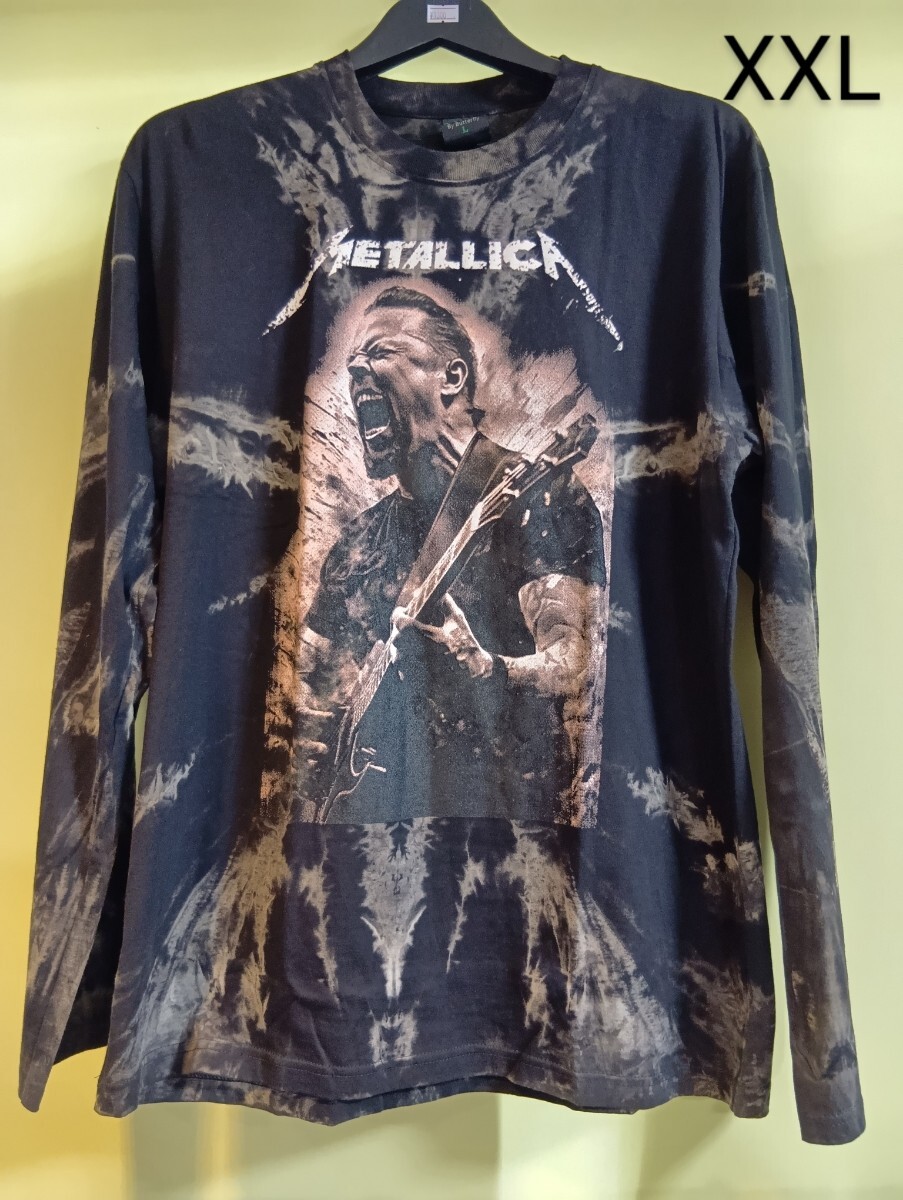 即決特価 送料無料 XXL メタリカ ジェイムズ・ヘットフィールド 長袖Tシャツ ロンT メタル ロック スラッシュ パンク バンド拍卖