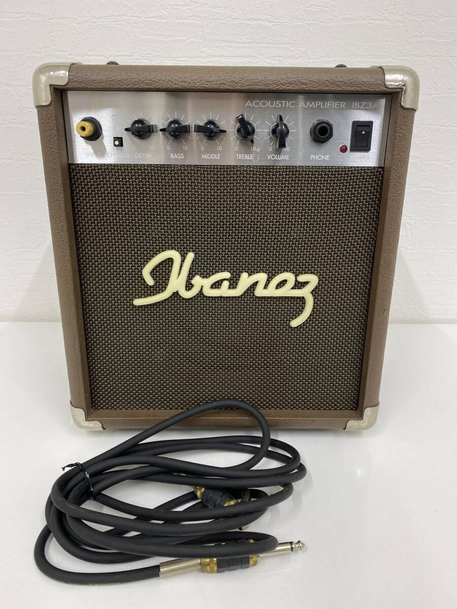E-803 【同梱不可】980円~ 現状品 Ibanez アイバニーズ アコースティック アンプ IBZ3A オーディオ機器 通電確認済み 拍卖