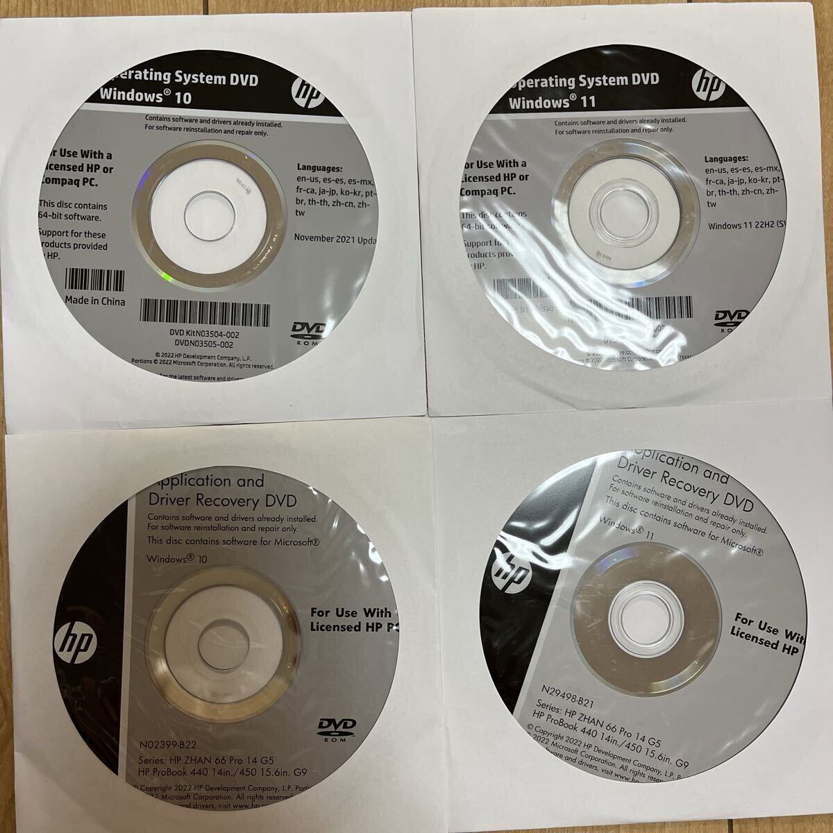 ★未開封品★ HP リカバリーディスク ZHAN 66 Pro 14 G5 , ProBook 440 14in./450 15.6in. G9  Windows10 ,Windows11  M-136 送料無料拍卖