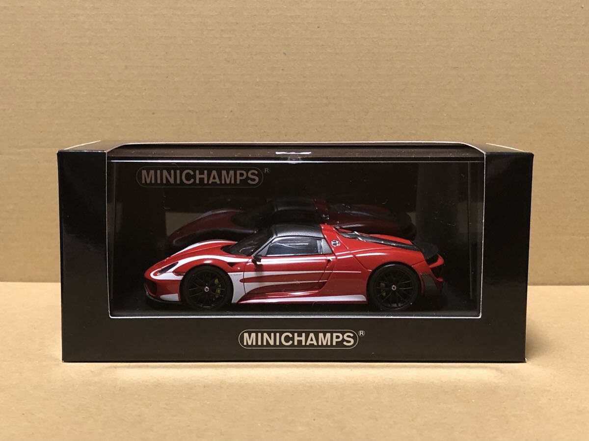 ミニチャンプス 1/43 ポルシェ 918 スパイダー ヴァイザッハパッケージ ルマン レーシングデザイン Minichamps 1/43 Porsche 918 Spyder拍卖