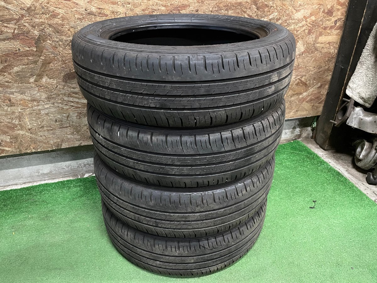 165/55R15 DUNLOP ENASAVE EC300+ 2023年製 バリ山 イボ付き 夏タイヤ 4本セット H80拍卖