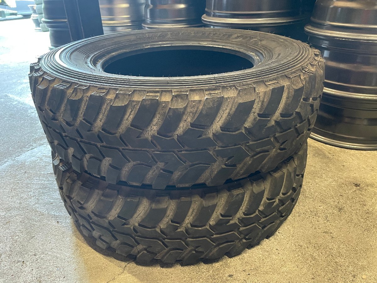 LT225/75R16 103/100Q DUNLOP GRANDTREK MT2 2021年製 バリ山 マッドタイヤ 夏タイヤ 2本セット H3拍卖