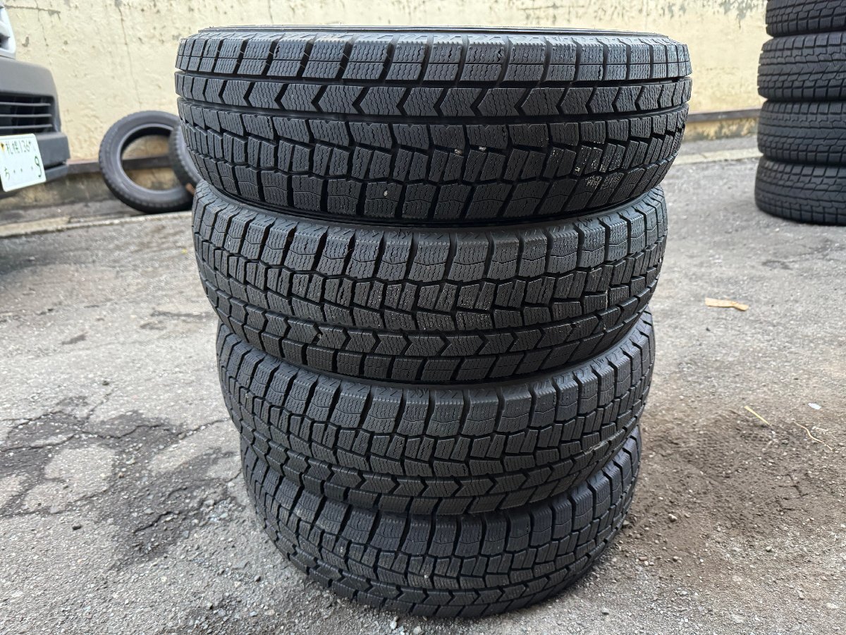 165/65R15 DUNLOP WINTERMAXX WM02 2024年製 バリ山 イボ付き スタッドレスタイヤ 4本セット K46拍卖