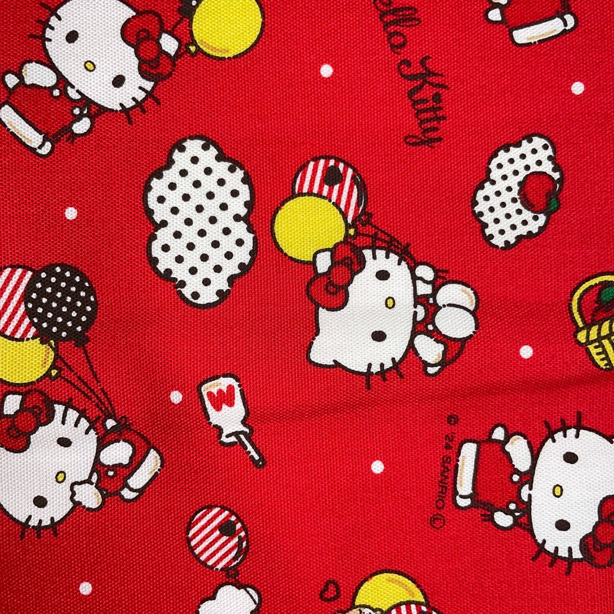 サンリオ ハローキティ 未使用 ハギレ オックス生地 110㎝×100㎝拍卖
