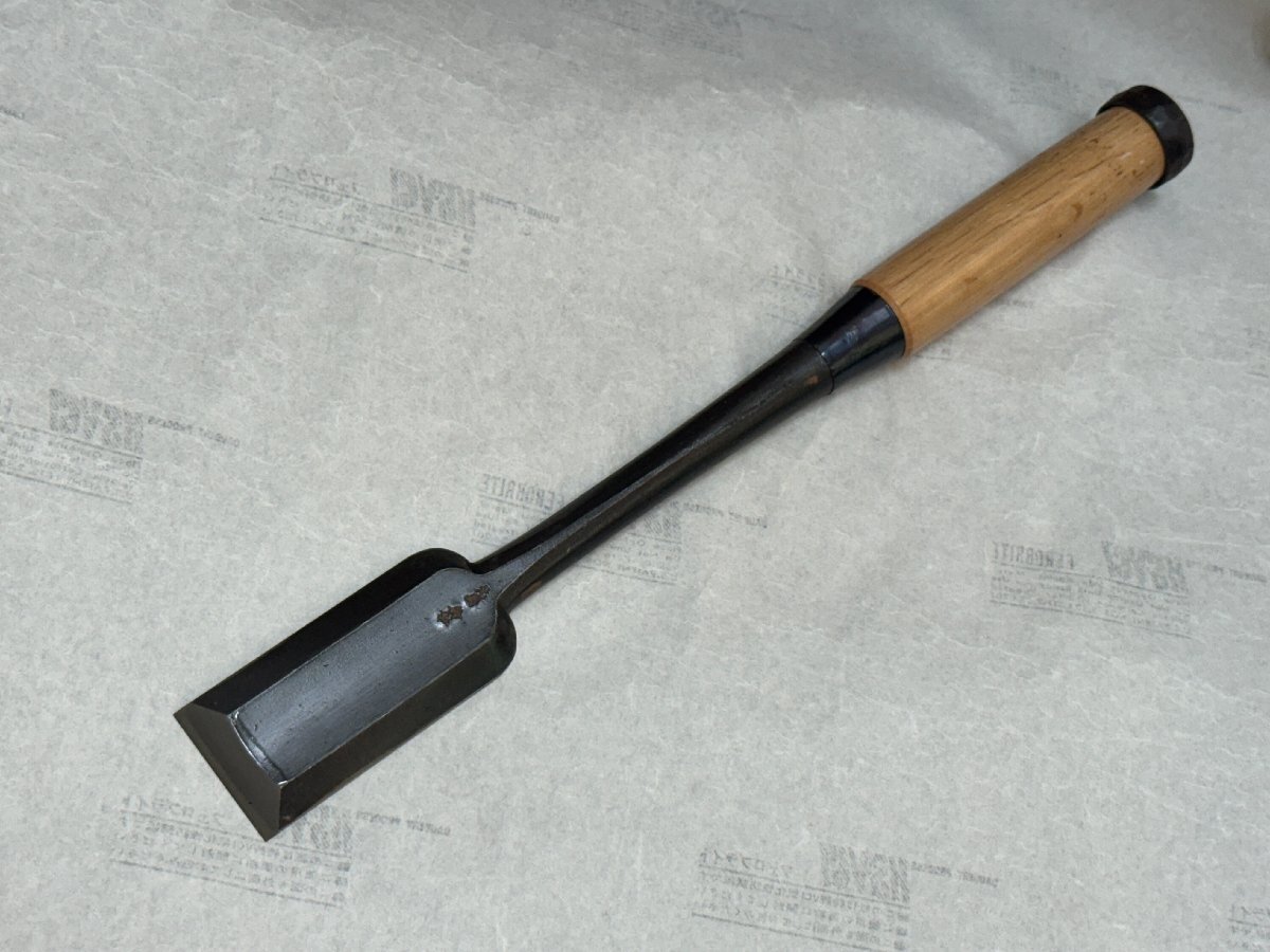 ☆超貴重☆元寿舟弘 首長 叩き鑿(穴屋鑿) 寸4 42mm 全長365mm(与板の名工 鑿鍛冶 船津舟弘)【新品未使用品】拍卖