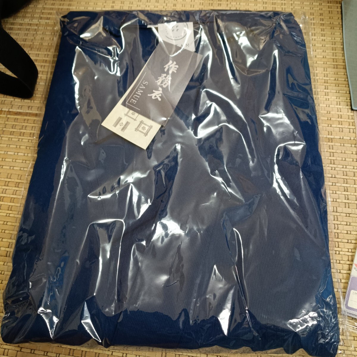 メンズ久留米織作務衣(LL)濃紺拍卖