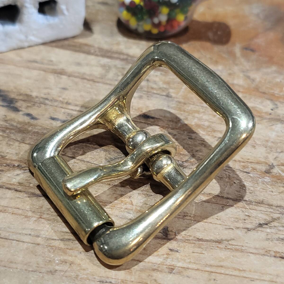レザークラフト 真鍮 Brass ベルトバックル タイプB●内径20mm拍卖