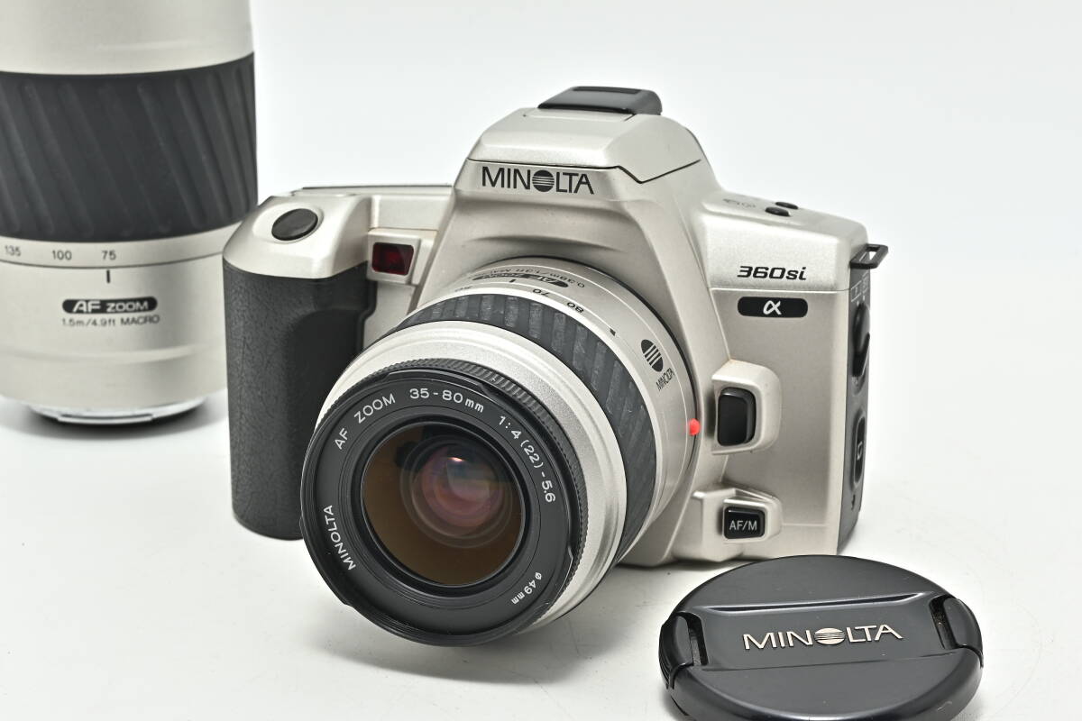 1L-544 MINOLTA ミノルタ α360si + AF ZOOM 35-80mm f/4-5.6 + 75-300mm f/4.5-5.6 DV II フィルムカメラ オートフォーカス 一眼レフ拍卖