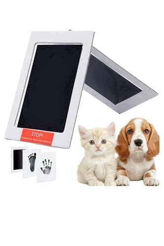ブラック 足あとスタンプキット 2個セット 汚れない 直接接触なし 肉球スタンプ キット猫犬手足型 記念品 成長を記録し インプリ拍卖