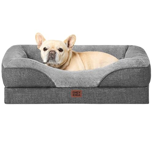 グレー 76Lx51Wx16.5H cm EHEYCIGA 犬 ベッド ペット 犬用ベッド 洗える 防水 猫 ベッド 高反発 M 拍卖