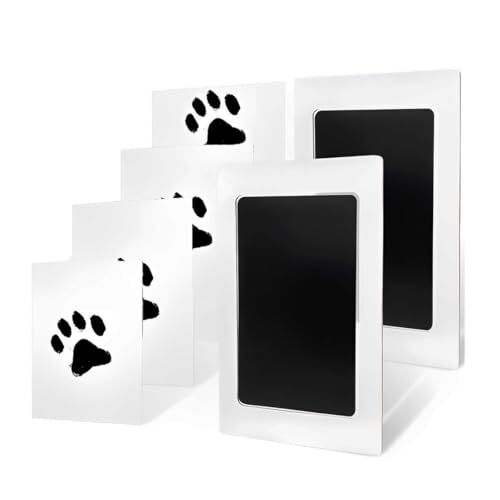 ブラック YBGGJO ペット足あとスタンプキット 2個セット 足跡プリントキット 手形 足型 肉球 スタンプ 汚れ防止 猫犬手足拍卖