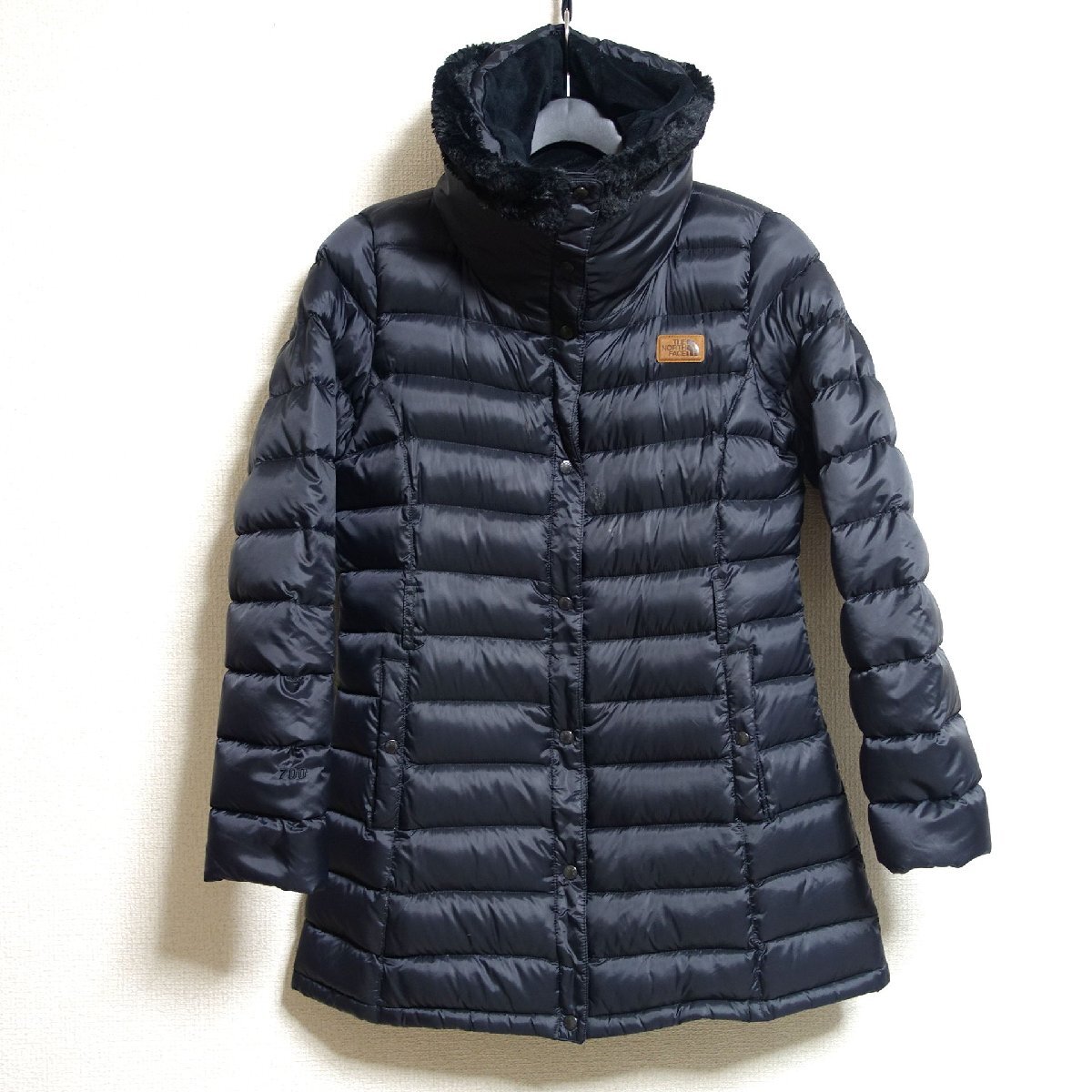 THE NORTH FACE ノースフェイス ダウンコート ハーフコート ロング ダウンジャケット 700FP レディース Lサイズ 正規品 ブラック Z5509拍卖
