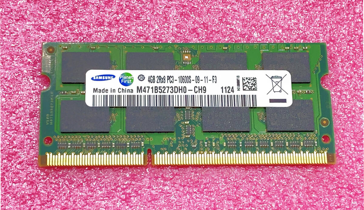 ◆即決◆中古品◆SAMSUNG純正◆4GB◆DDR3-10600◆204pin◆SO-DIMM◆PC3-10600S◆M471B5273DH0-CH9拍卖