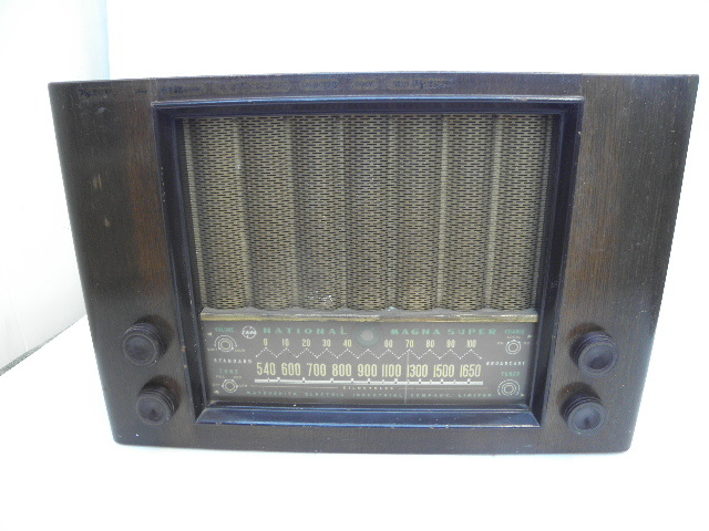14 ナショナル 真空管 ラジオ ジャンク品 / 昭和レトロ 洋館 カフェ 古道具 ビンテージ 拍卖