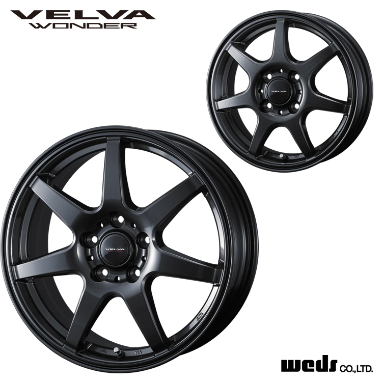 送料無料 ウェッズ WEDS VELVA WONDER 4.00B-12 +42 4H-100 (12インチ) 4H100 4.00B+42【2本セット 新品】拍卖