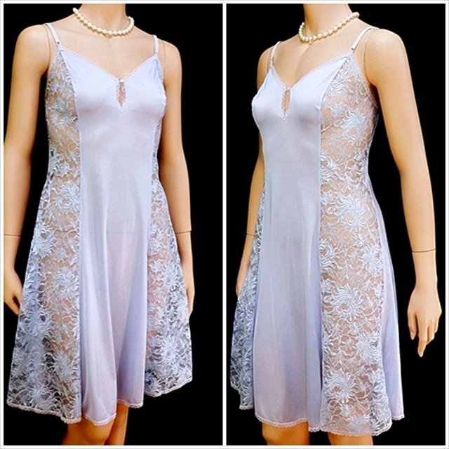 CX5-454//バスト95㎝のグラマーXLサイズ☆ナイロン100%☆肌魅せレース☆セシール/日本製/スリップ※一番安価で送料はゆうパケット250円拍卖