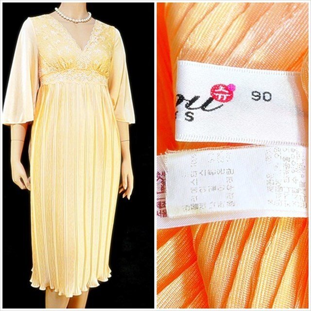 CX5-669//バスト90㎝の大きいLサイズ☆優雅なとろみ素材とクラシカルなデザイン☆新品同様/ネグリジェ※一番安価で送料はゆうパケット280円拍卖