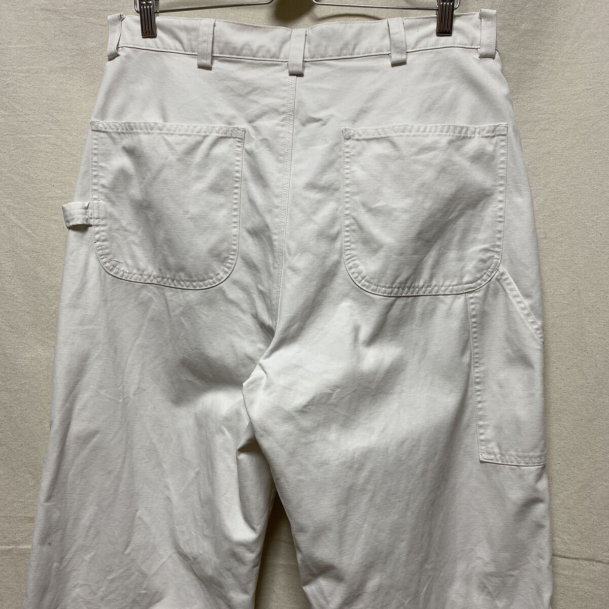 オールド ラルフローレン ペインターパンツ ホワイト 34 コットン キャンバス 90s 古着 POLO BY RALPHLAUREN ワークパンツ拍卖