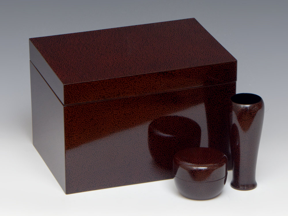 津軽塗 茶箱 茶筅筒 棗 3点 茶道具 木工芸 漆工芸 漆芸 u1171o拍卖