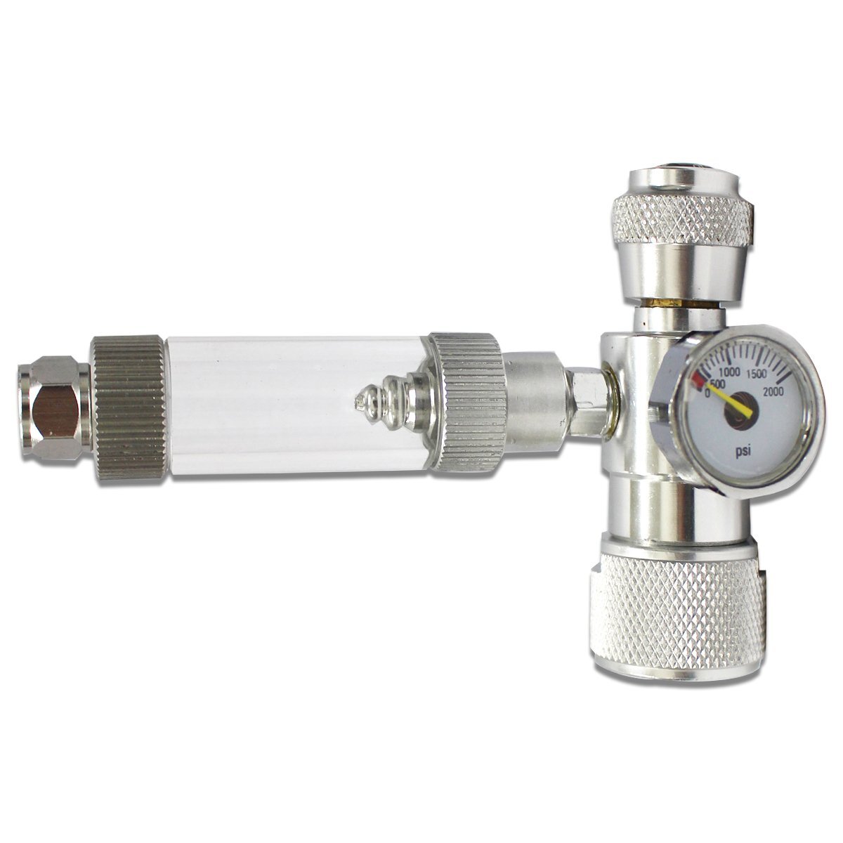 【送料無料】大型ボンベ用 CO2レギュレーター 逆流防止弁内蔵 CO2 バブル カウンター ミドボン拍卖