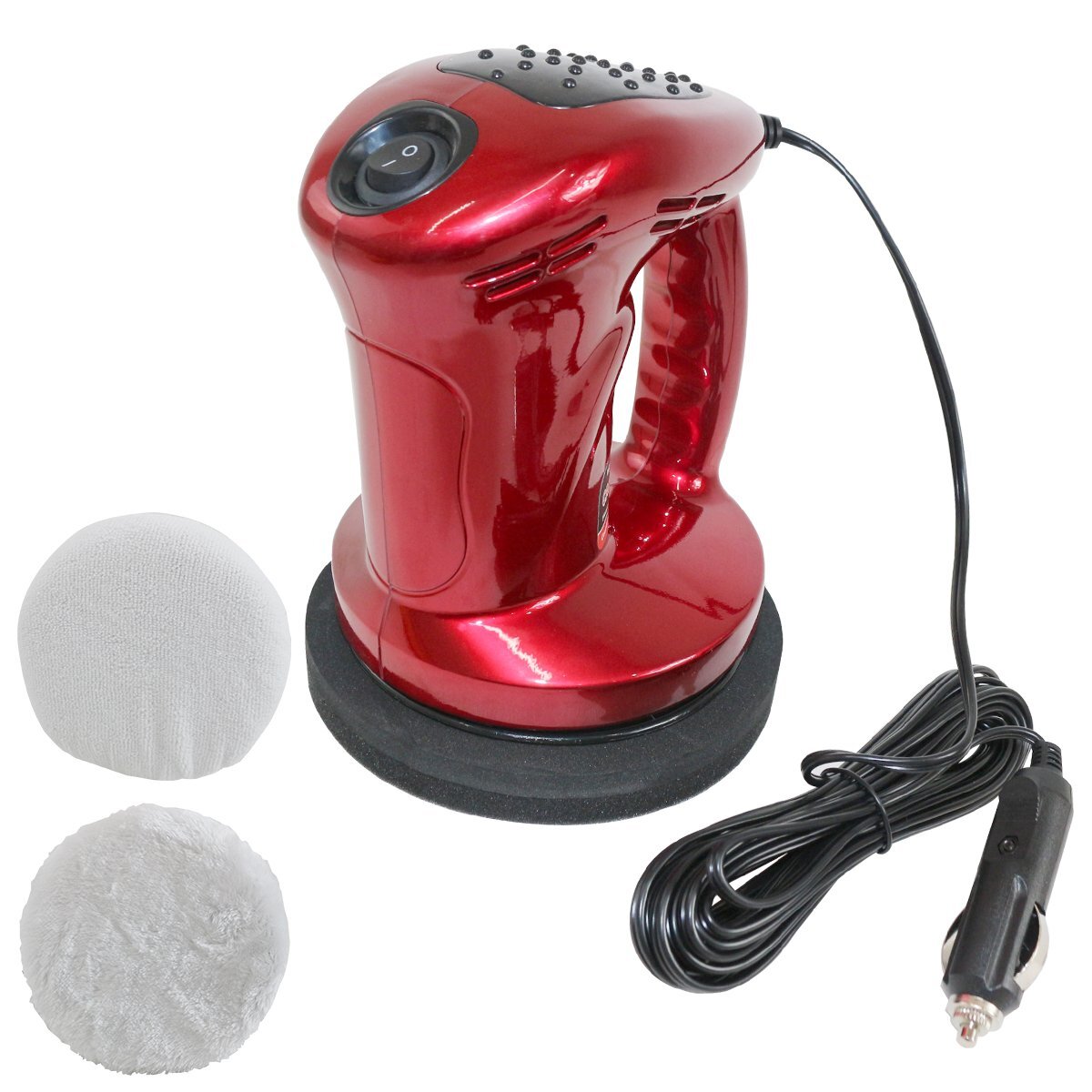 【送料無料】12v 電動 ポリッシャー ワックス バフ 2枚付属 洗車 ハンディ 軽量 カーポリッシャー シガーソケット 給電 DC12V クリーナー拍卖