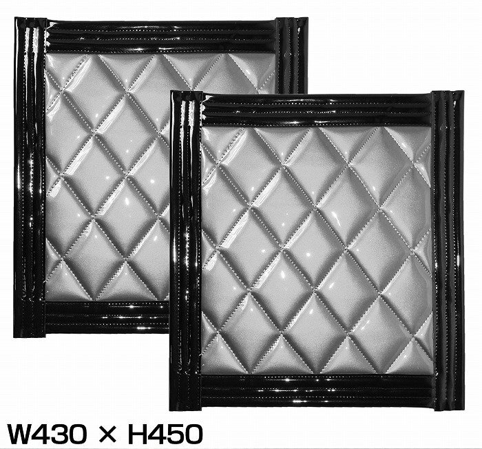 【送料無料】『2枚』 トラック 泥除け マット マッドフラップ 430mm×450mm 43cm×45cm ブラック×シルバー拍卖